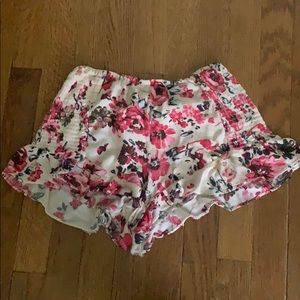 floral flowy shorts